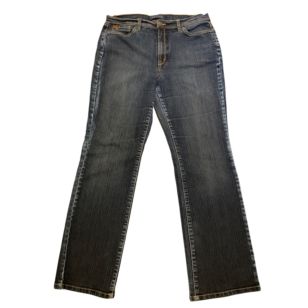 Jeanstar Jeans Women's Size 14 Blue Dark Wash Mid Rise Bootcut Denim Casual